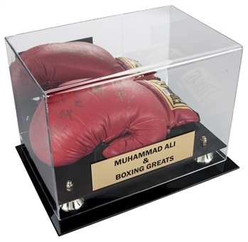 Boxing Champions Multi Signed 8 Signatures Glove with Ali, Lamotta. Walcott and Others (PSA/DNA)